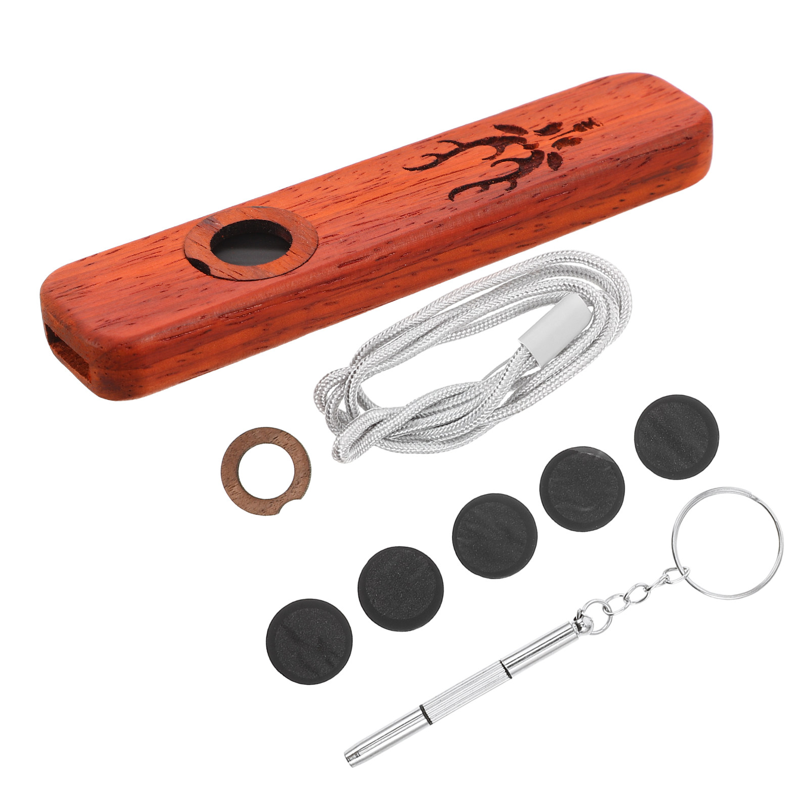 Musical Instrument I Play - Holz-Kazoo-Set, tragbar, einfach zu spielen, Musikinstrument