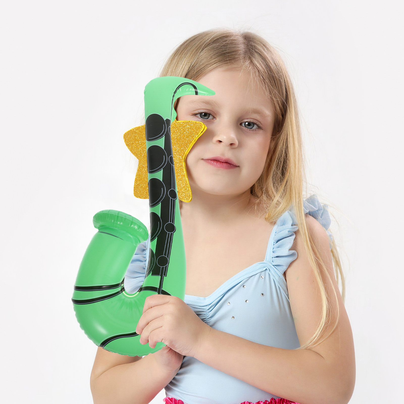 Musical Instrument You Blow - 3 Stück aufblasbare Saxophon-Ballons, leichte Musikinstrumente,