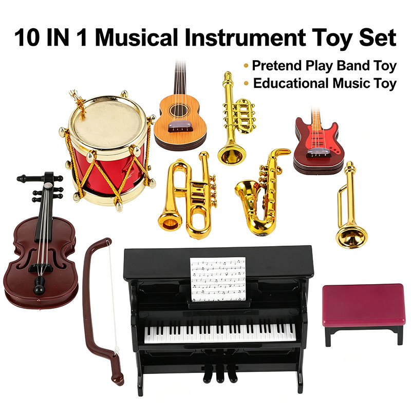 Musical Instrument Tabla - Miniatur-Musikinstrumente-Kollektion 1:12 Puppenhaus-Zubehör Klavier Violine Gitarrenmodell