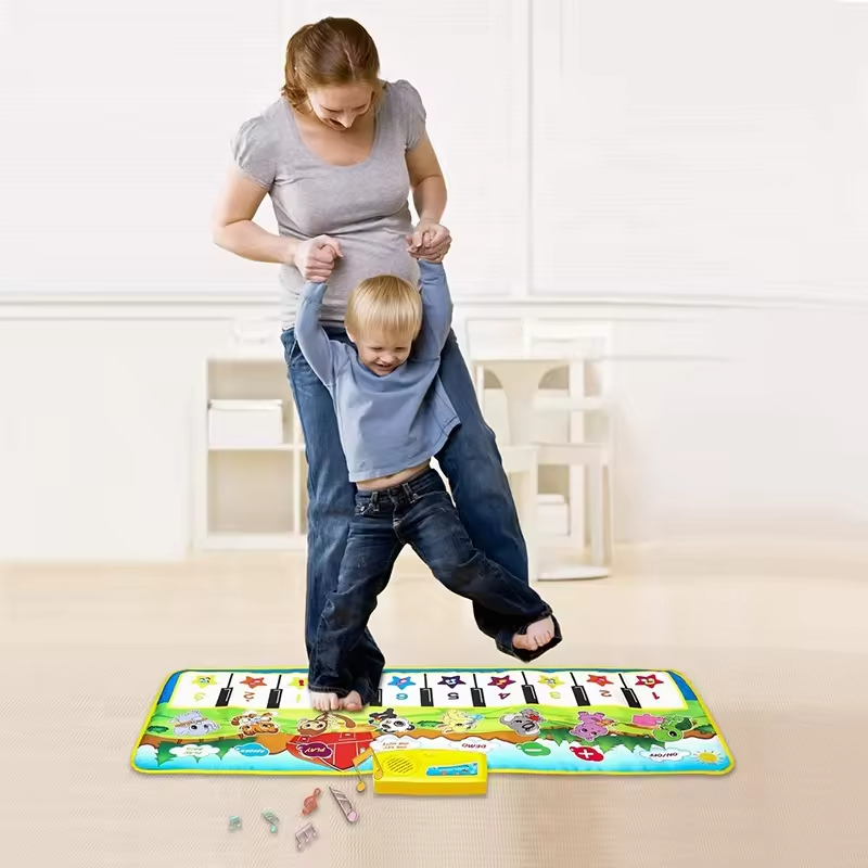 Musical Instrument No Touch - Baby-Sensorik-Musikmatte für Kleinkinder 100CM Klavier-Spielmatten Indoor-Fitnessmatte