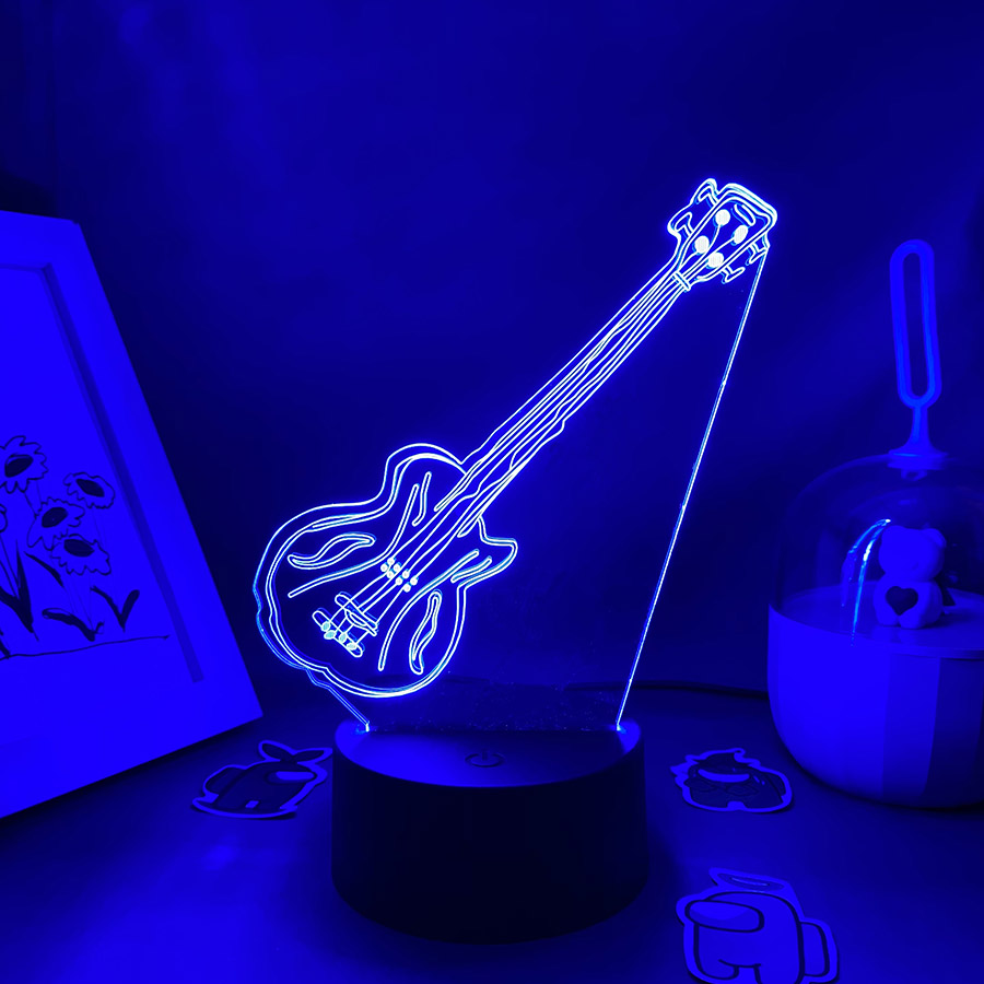Musical Instrument No Touch - Gitarre 3D Illusion LED Nachtlichter Weihnachten