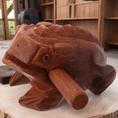 Musical Instrument I Play - 1 Set Holz-Frosch-Guero, ein leicht zu