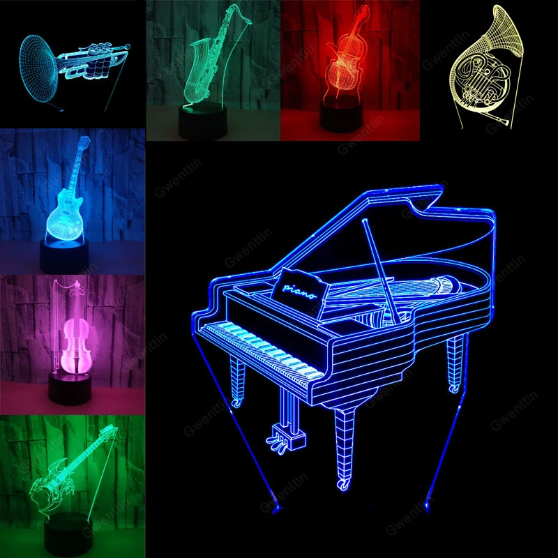 Musical Instrument No Touch - 3D Illusion Nacht Licht Led USB