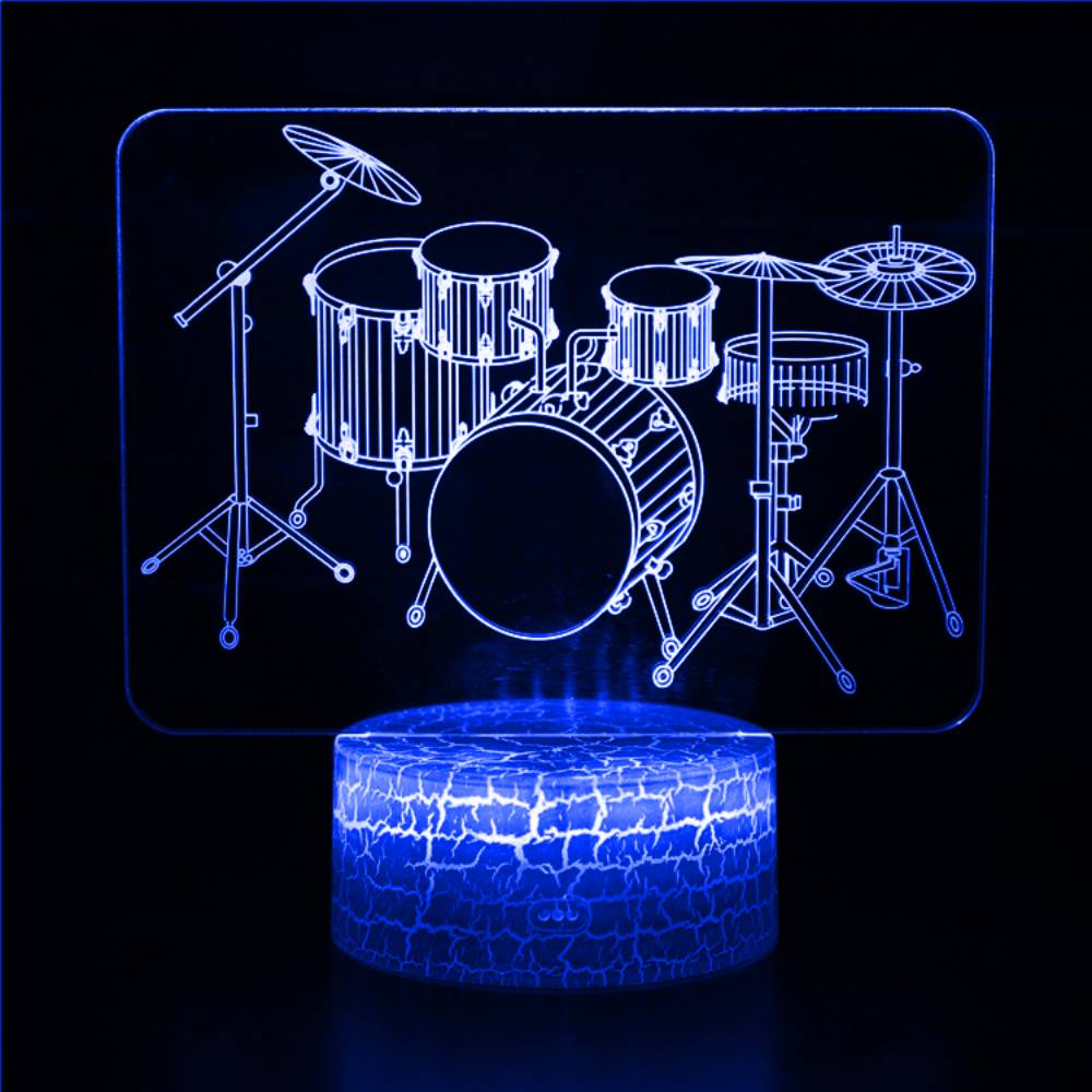 Nachttrommel-Set, 3D-LED-Nacht – Musical Instrument No Touch Bewertung und Preis