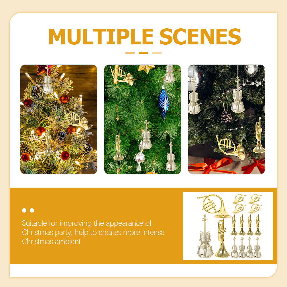 15 Stück Miniatur-Musikinstrum – Musical Instrument Xmas Ornaments Bewertung und Preis