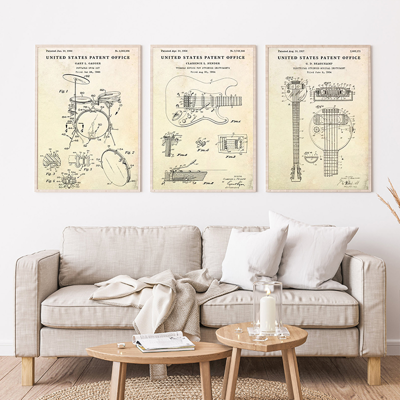 Patent Vintage Musikinstrument – Musical Instrument Image Bewertung und Preis
