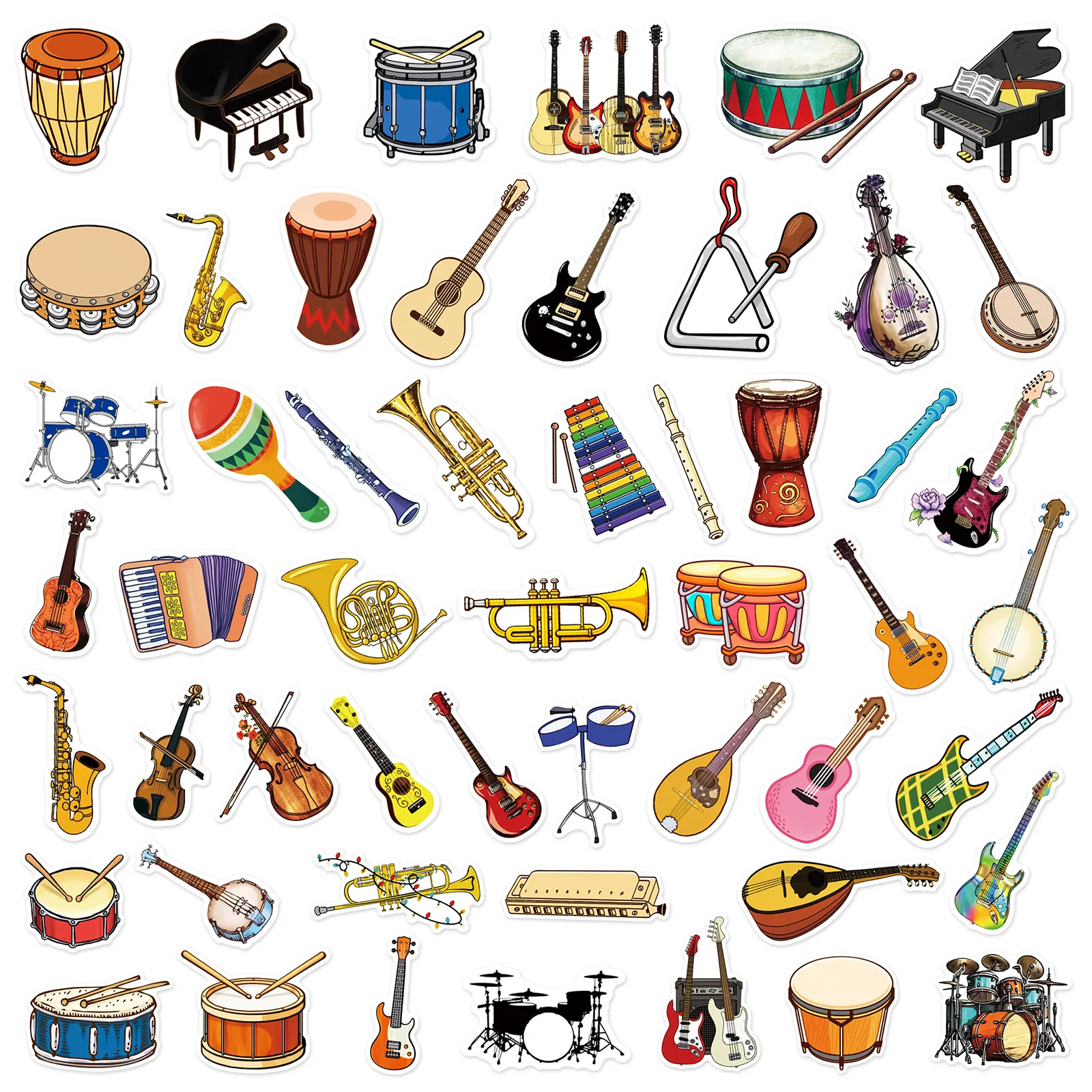 50 stücke DIY Cartoon Musik In – Musical Instrument Tabla Bewertung und Preis