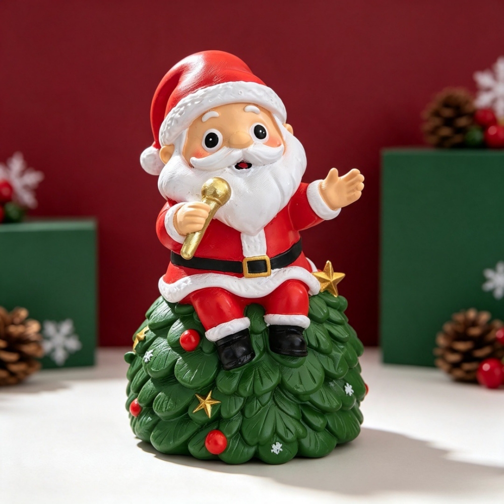Weihnachtsmann-Figur aus Harz  – Musical Instrument Xmas Ornaments Bewertung und Preis