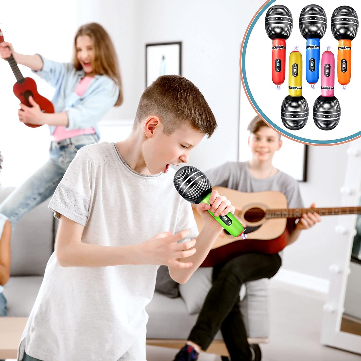 4 stücke Aufblasbare Mikrofone – Musical Instrument You Blow Bewertung und Preis