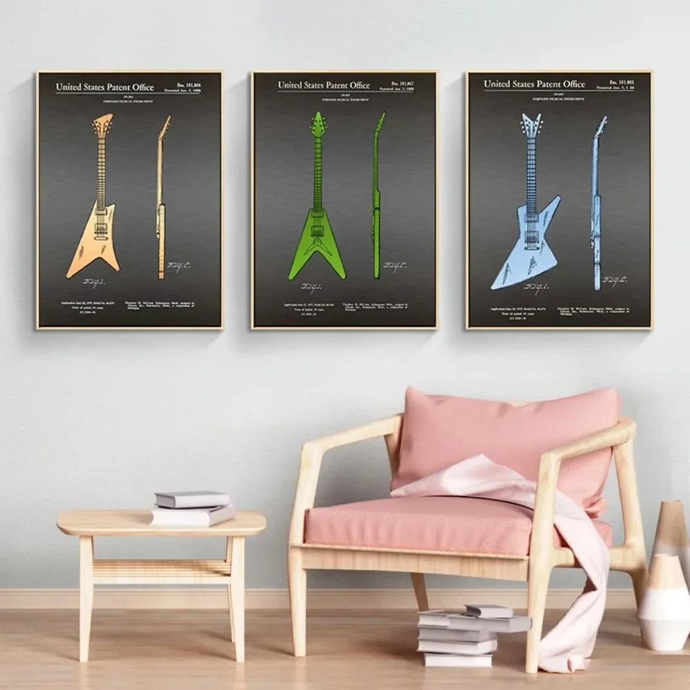 E-Gitarre Anatomie Poster Cell – Musical Instrument Image Bewertung und Preis