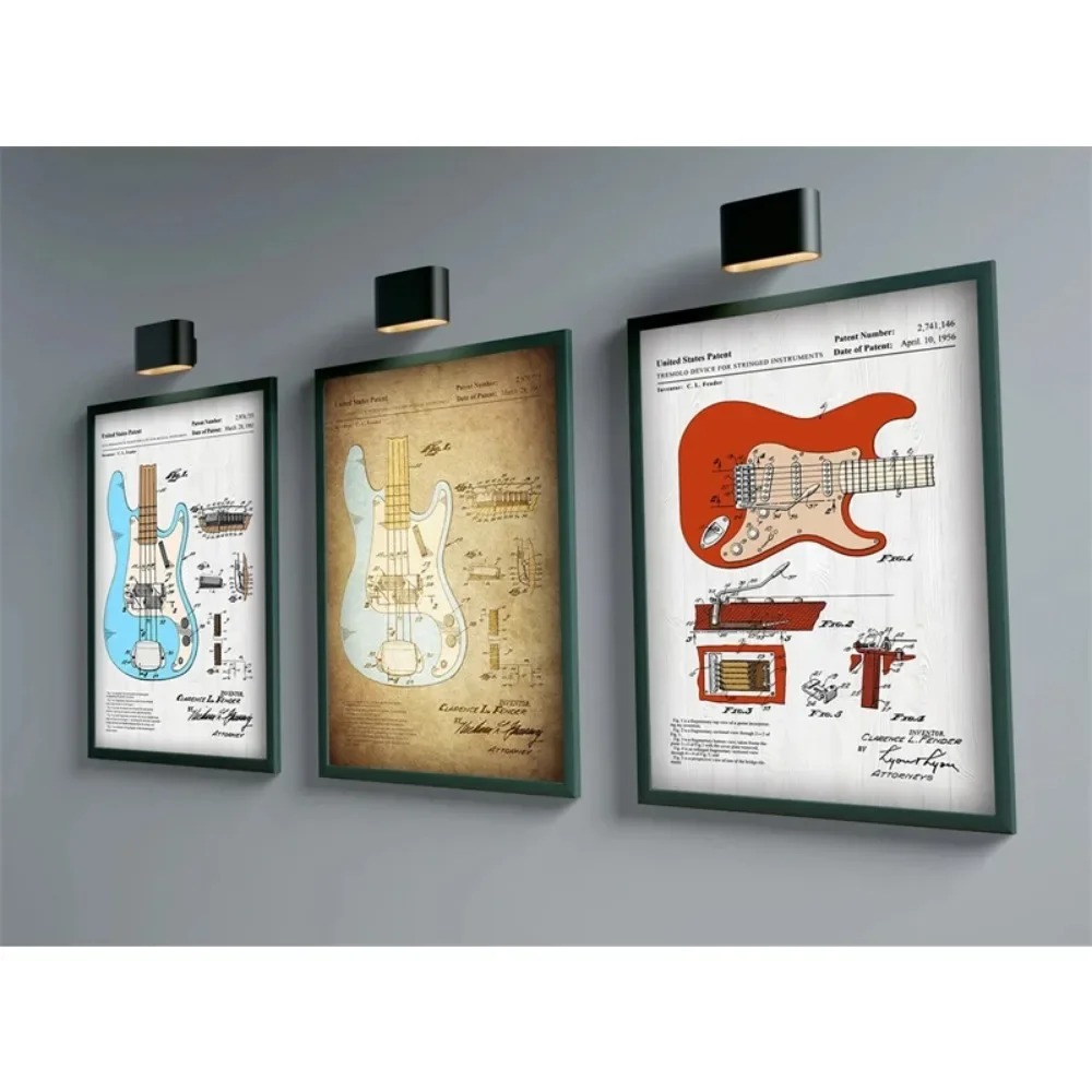 E-Gitarre Anatomie Poster Cell – Musical Instrument Image Bewertung und Preis