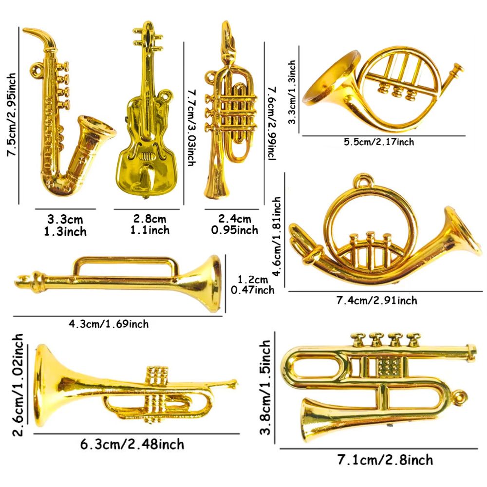 6/10 Stück zufällige kleine go – Musical Instrument Xmas Ornaments Bewertung und Preis