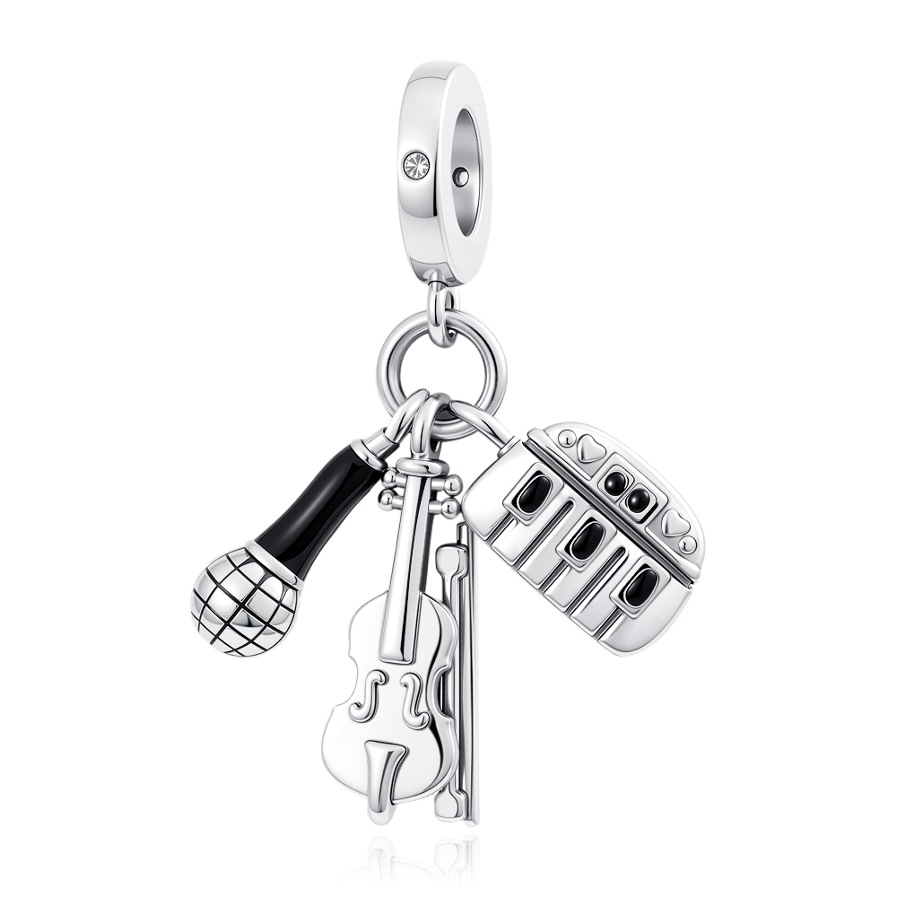 Neuer 925 Silber Musiknoten-In – Musical Instrument Tabla Bewertung und Preis