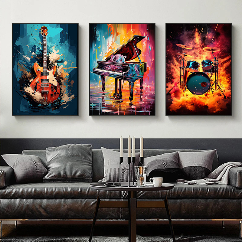 Rahmenlose Abstrakte Farbenfro – Musical Instrument Image Bewertung und Preis