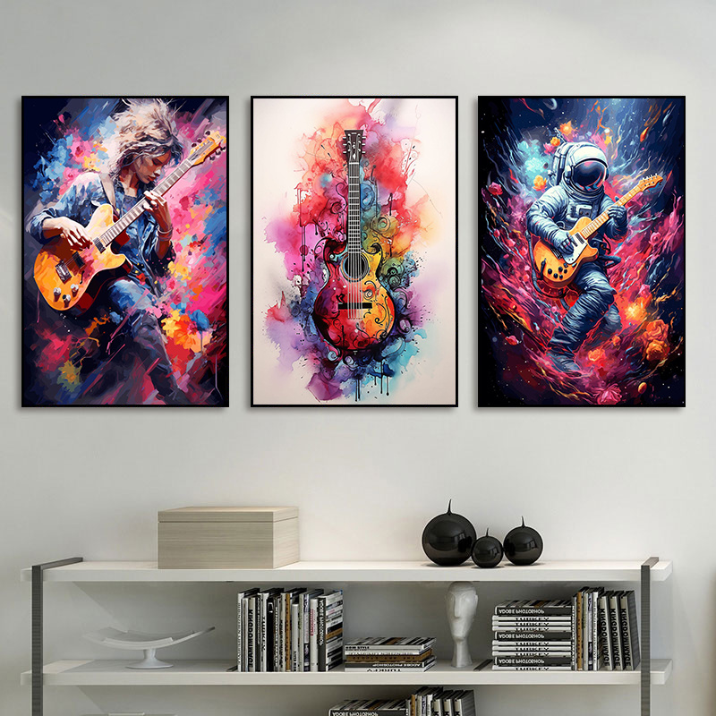 Rahmenlose Abstrakte Farbenfro – Musical Instrument Image Bewertung und Preis